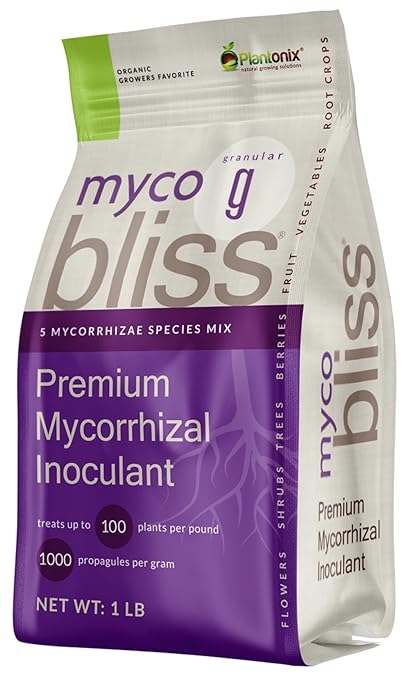 Myco Bliss Granular (1lb) - Mycorrhizal Fungi for Plants - 5 Strain Mycorrhizal Inoculant with 1000 Propagules Per Gram - Highly Concentrated Mycorrhizae for Plants Potting Soil &amp Garden Soil