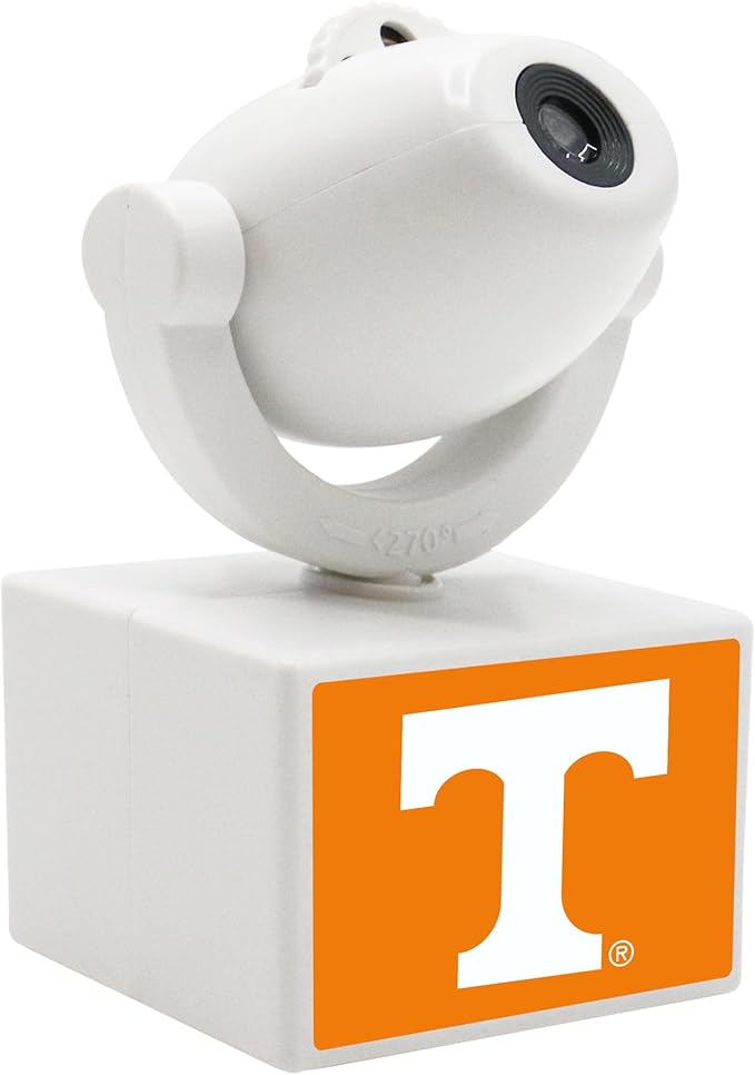 Sporticulture NCAA American Football Tennessee Volunteers - Adjustable Led Mini Spotlight Projector with 6 Team Logo Designs - Portable &amp Rechargeable Spotlight - Battery-Operated - 4.375” x 3.125