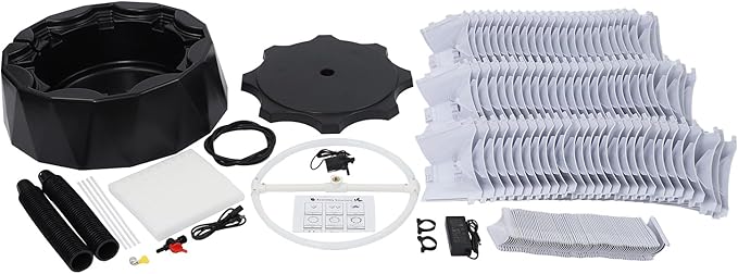 80 Pots Hydroponic Grow Tower Indoor 10-Tier Hydroponic Growing System Kit with 7.93Gal Water Tank &amp 660GPH Pump Automatic Watering Soil-Free Planter for Vegetables Lettuce Strawberry White