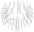 vidaXL Gabion Basket Hexagonal Galvanised Steel Gabion Planter Gabion Raised Bed for Garden High Load Capacity 39.4x35.4x19.7
