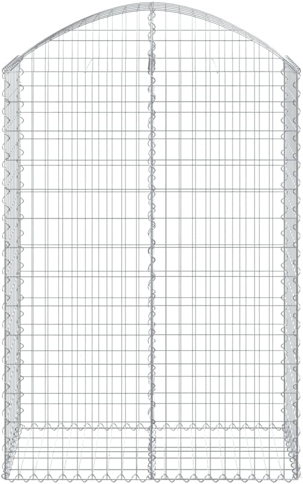 Gabion Basket Silver Galvanized Iron 39.4x19.7x63.0 in Rectangular Outdoor Planter for Garden Sound Dampening Raised Garden Bed