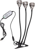 LED Plant Grow Light Full Spectrum 360 Degree Adjustable Clip On USB Powered Indoor Plants Light with 5 Dimming Modes 3 Fill Light Modes for Succulents Aluminum Alloy 78LEDs