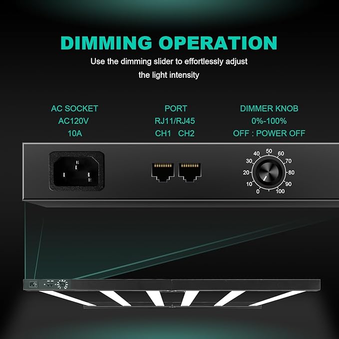 720W LED Grow Lights Full Spectrum Grow Light Daisy Chain Plant Bar Style Grow Light Foldable &amp Dimmable for Growing Commercial Hydroponic Growing Lamp 5x5ft Core Coverage (ZWD-DT-720)