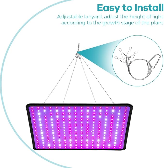 2PCS 1000W LED Grow Lamps 2025 New 256 LEDs Full Spectrum Dimmable Grow Light with Diodes for Indoor Plants Seedling Veg &amp Bloom Hydroponic Lights Sunlight Lamp for Fill Lighting US Plug with Ho