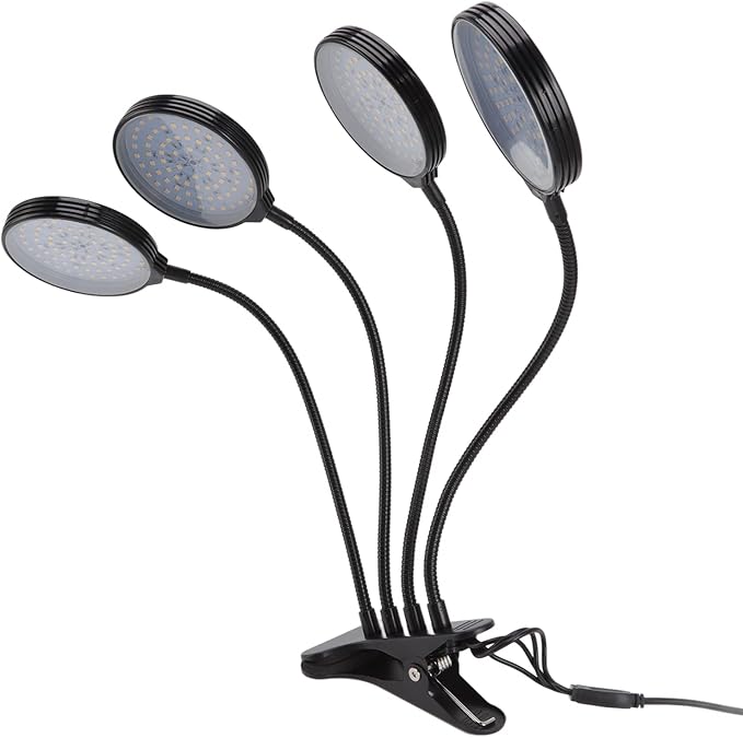 Fabul Waterproof Plant Grow Light 4 Heads High Transmittance PC Lampshade 360 Degree Bendable Greenhouse LED Grow Light