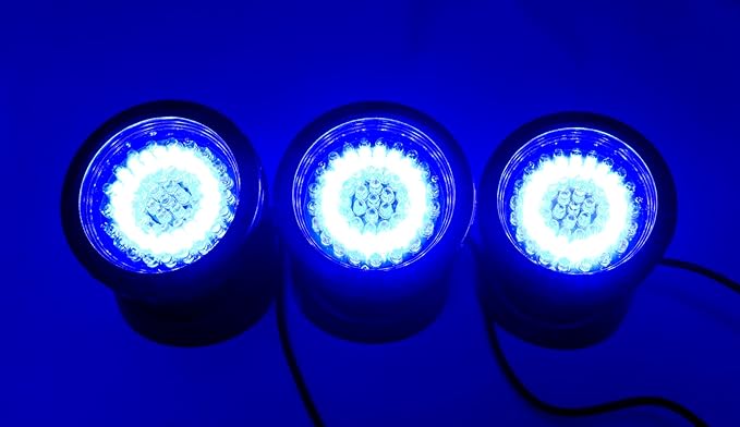 Ocean Mist QL34-60Cx3 Magic Pond Landscape and Water Feature Spotlight 60 LED Color Changing Lights - 3-Pack