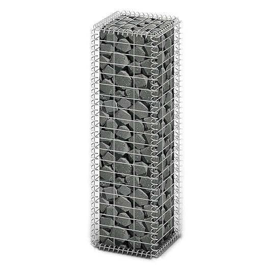 Garden Fencing Raised Bed Gabion Planter Raised Bed Gabion Basket with Lids Galvanized Wire 39.4x11.8x11.8 for Outdoor Garden Decor
