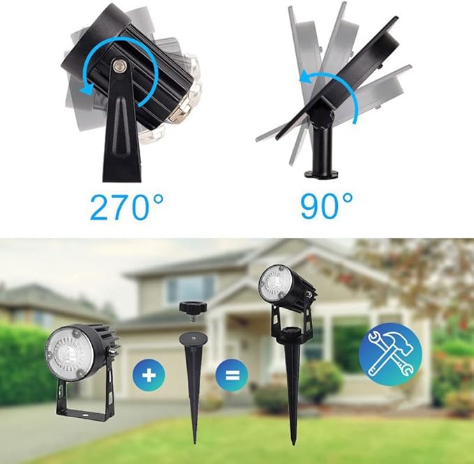 Solar Lawn Spotlight LED Outdoor IP65 Waterproof Lighting Villa Garden Garden Light Warm White/Daylight White/RGB