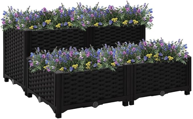 SKM Raised Bed 80x80x38 cm Polypropylene (Weight-14KG)-6538