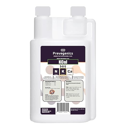 KCal | 32 fl. oz. | 5-0-5 &amp 5% Calcium Liquid Fertilizer for Plants &amp Trees Improve Bloom &amp Plant Stability