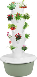 Hydroponic Growing System Outdoor Indoor Vertical Garden Home Gardening System Soilless Cultivation Herbs Fruits Vegetables Vertical Plant Tower Hydroponic Tower Beginner kit5 Layer