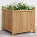 Large Outdoor Planter Box for Vegetables Herb and Flower - 15.7 Bamboo Gardening Pots for Planting - Elevated Plant Beds