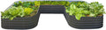 Vego garden 17 Tall U-Shape Raised Garden Bed Metal Raised Planter Bed for Vegetables Flowers Ground Planter Box Jumbo Size