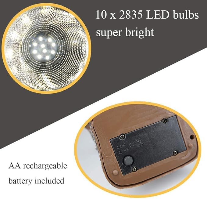SunKite Solar Powered Rock Light 4 Pack 10 LED Waterproof Garden Stone Lights Outdoor Landscaping Spotlights Yard Patio Pathway Driveway Landscape Rock