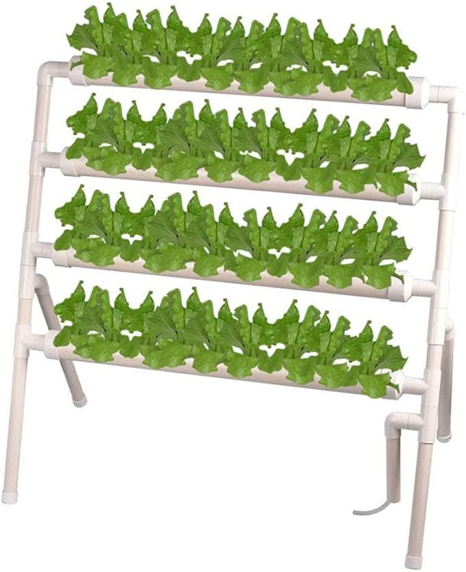 Hydroponic Grow Kit 4 Layers 36 Sites Hydroponisches System PVC Hydroponic Pipe for Vegetables Salad Greens Flowers and Fruits