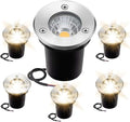 6PCS Ground LED Landscape Lights - 3W COB Recessed LED Spotlights LED Underground Well Light 3W Round Floor Lamp COB IP67 Waterproof Mini Outdoor Step Garden Light(White Light24V)