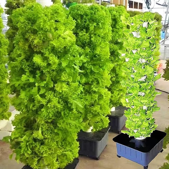 15-Floor 45-Hole Hydroponic Tower Set Aquaponics Growing Vertical Hydroponics Farm Greenhouse Hydroponic Grow Hydroponics Ver