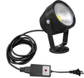 Kiven IP65 Waterproof LED Landscape Up Down Ligh Black Decorative Spotlight with Plug-in Cord and Timer for Indoor Outdoor Yard Step Statue LED Lawn Light(5W Yellow Light)