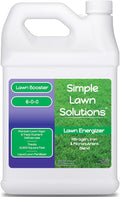 Commercial Grade Lawn Energizer - Grass Fertilizer Booster with Nitrogen Iron Micronutrients - Liquid Turf Spray Concentrated Fertilizer- Any Grass Type - Simple Lawn Solutions (1 Gallon)