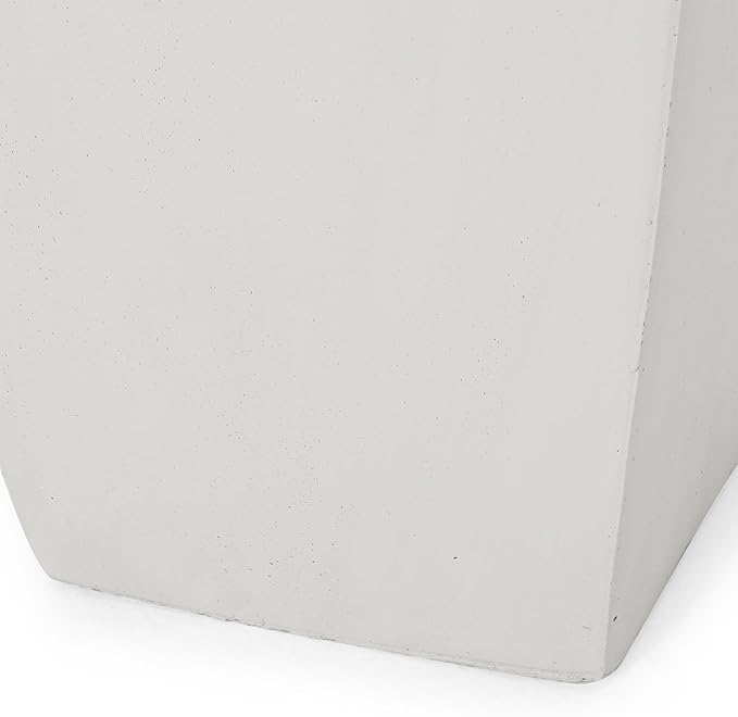 13 Outdoor Small Stone Planter White