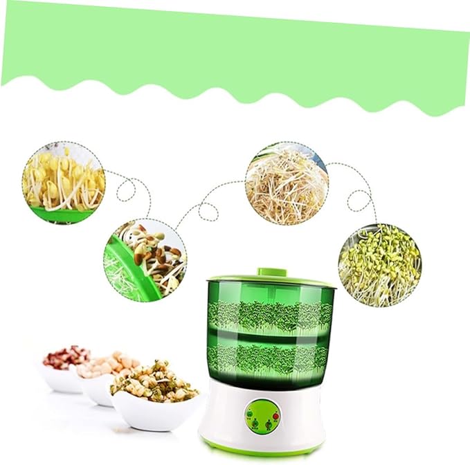 ibasenice 110v Intelligent Dual Bean Machine for Home Use Automatic Microcomputer Control Efficient Temperature Management and Water Circulation System