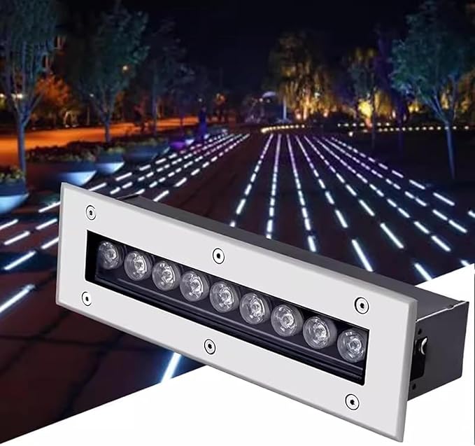 Outdoor Recessed Spotlight - AC85-265V Ground Landscape Lamp IP66 Waterproof Garden Buried Light Outdoor Underground Light for Patio Deck Driveway Landscape Lighting(Red18W)