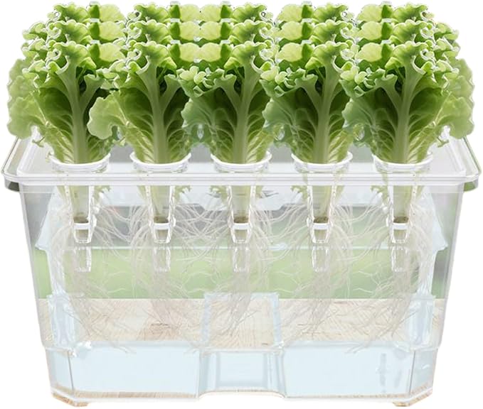 Indoor Hydroponic System 15 Pods Plant Grow Kit 12.6x8.66 Inches ABS Cultivation Planter Soilless Gardening Herb Starter Kit LED Grow Light Compatible