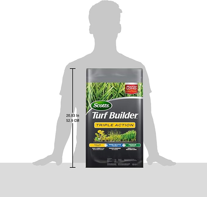 Scotts Turf Builder Triple Action Weed Killer and Preventer Plus Lawn Fertilizer 4000 sq. ft. 20 lbs.
