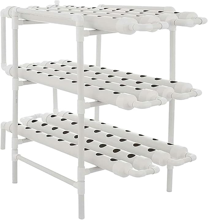 Hydroponics Growing System Hydroponics Growing System Tower PVC Pipe 108 Holes for Planting Vegetables Indoor Garden System Tall Hydroponics System Outdoor 0823