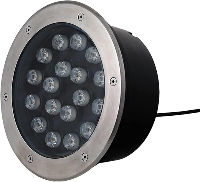 LED Outdoor Spotlight - Recessed Low Voltage Landscape Light IP66 Waterproof Garden Underground Light Round Recessed Led Spotlight for Pathway Patio Driveway Landscape Lamp (Blanc 15WAC12V)