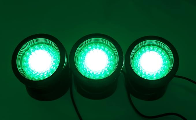 Ocean Mist QL34-60Cx3 Magic Pond Landscape and Water Feature Spotlight 60 LED Color Changing Lights - 3-Pack