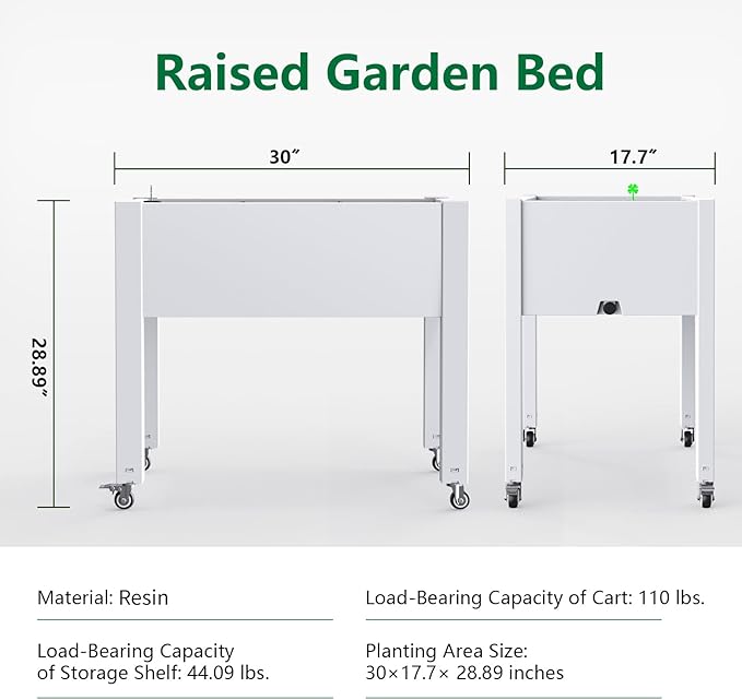 EFU Outdoor Garden Raised Bed Planter Box for Vegetables and Flowers (438B)