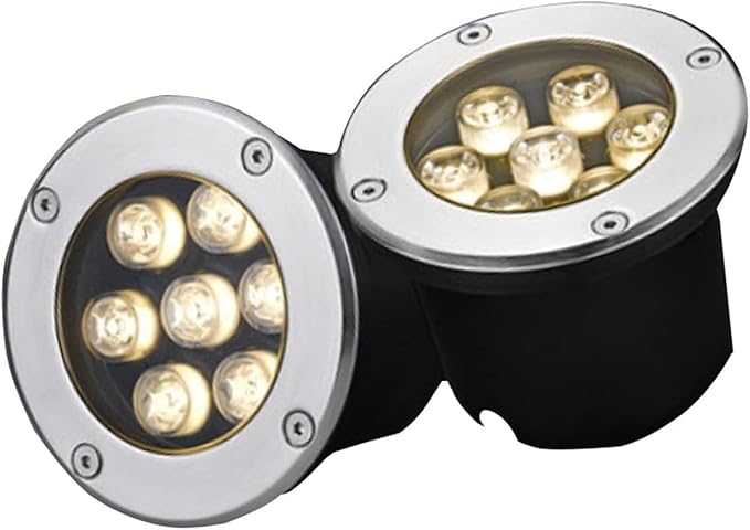 Outdoor LED Fountain Light - Ground LED Landscape Lights IP68 Waterproof Submersible Underwater Landscape Spotlight DC 24V Pool Underwater Lighting for Garden Fountain Pool(Cold White Light6W)