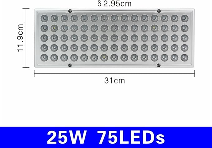 LED Grow Light 25W 45W Full Plant Lights AC85-265V Plant Panel Lamp for Greenhouse Hydroponics Flowers Vegetables(25W 75LEDs2)