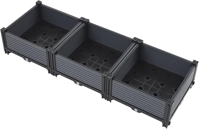 Planter Box Raised Garden BedMulti-Combination Raised Planter Bed with Reinforced Support Rods for VegetablesFlowersHerbs Outdoor Standing Planter Beds Gardening Kit
