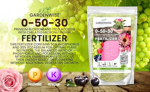 0-50-30 Universal Premium Bud and Bloom Booster Increases Flowering &amp Yield for Use in Soil and Hydroponics Super Concentrated Flower Fuel (1/2 LBS)