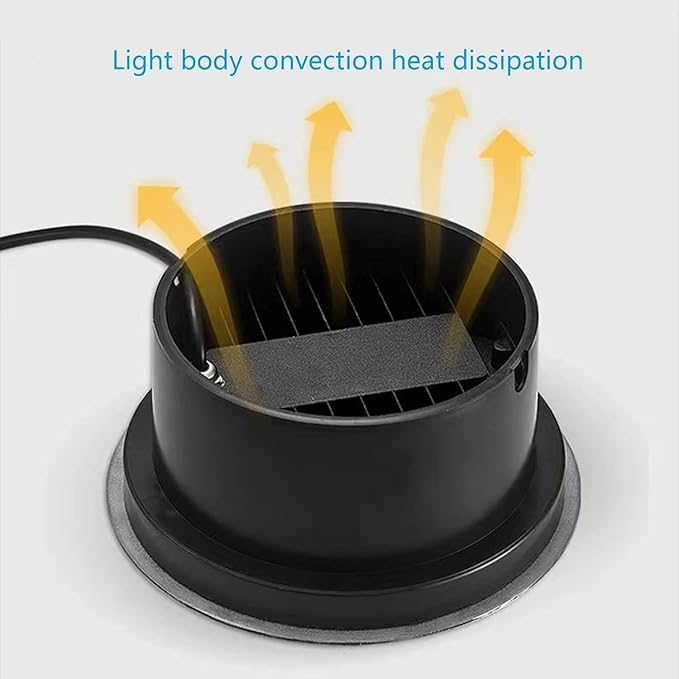 4-Pack LED Ground Lights - Waterproof IP66 Recessed Underground Lights for Garden Pathway and Deck - Warm White 1W Landscape Spotlights (AC85-265V)