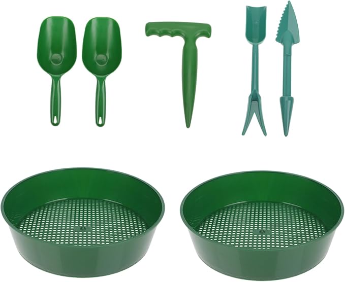 BESPORTBLE 1set Soil Sifter for Gardening Soil Mesh Screens Shovels Efficient Garden Tools for Planting Cultivation Heavy-Duty Design for Easy Separation of Stones Twigs