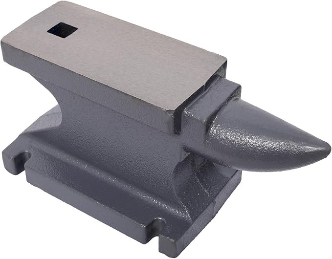 Donext Cast Iron Anvil Tool 6.8x3.3 Inch Blacksmith Anvil with Round Horn Heavy Duty Metalworking Tool for Forging Shaping Bending