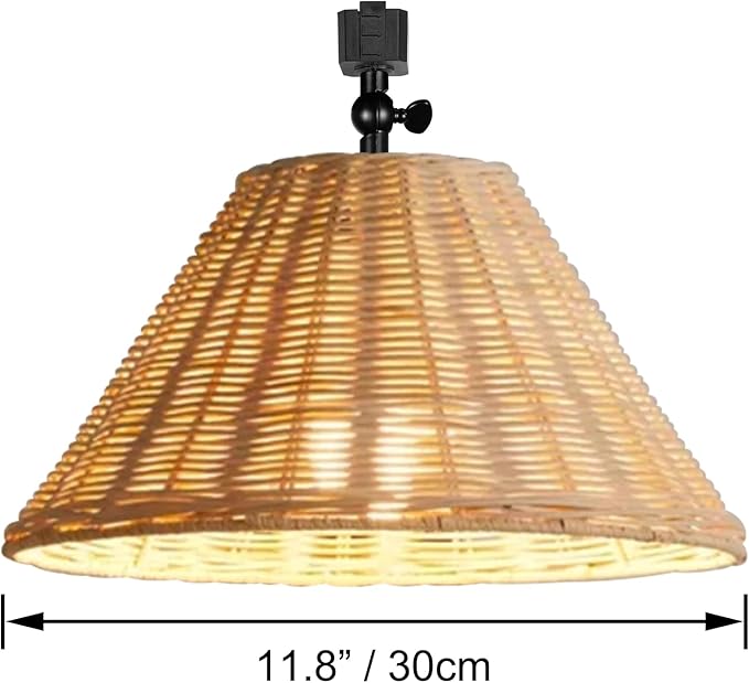Full Spectrum 10W LED Focusing Grow Spotlight Bulb Plant Grow Light for H-Type Track Adjustable Gimbaled Light Boho Beige Twine Natural Rattan Mushroom Cover for Green House Customizable