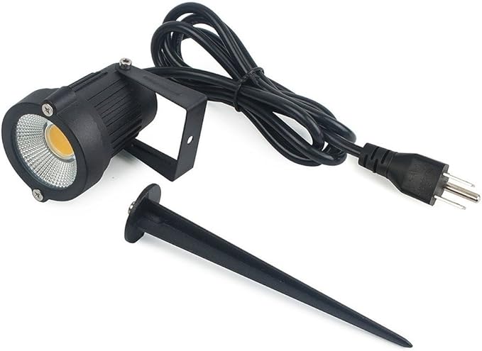 Pack of 2 Outdoor LED Landscape Lights Waterproof Spotlight with Spike Stand and Plug for Driveway Outdoor Lawn Lighting Flood Garden Yard (9W Warm White)