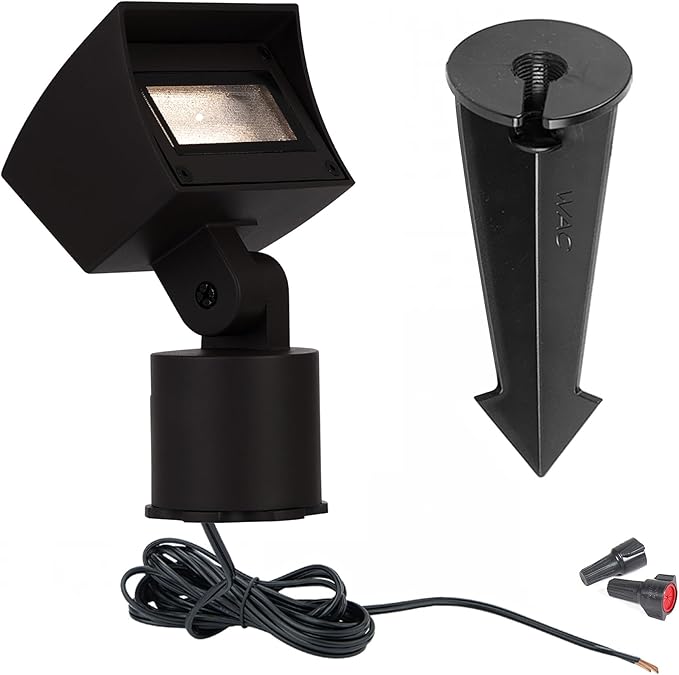 WAC Lighting LED Colorscaping Smart App Controllable Landscape Lighting with RGBWW Color Changing and Tunable White Wall Wash 16W Light in Black