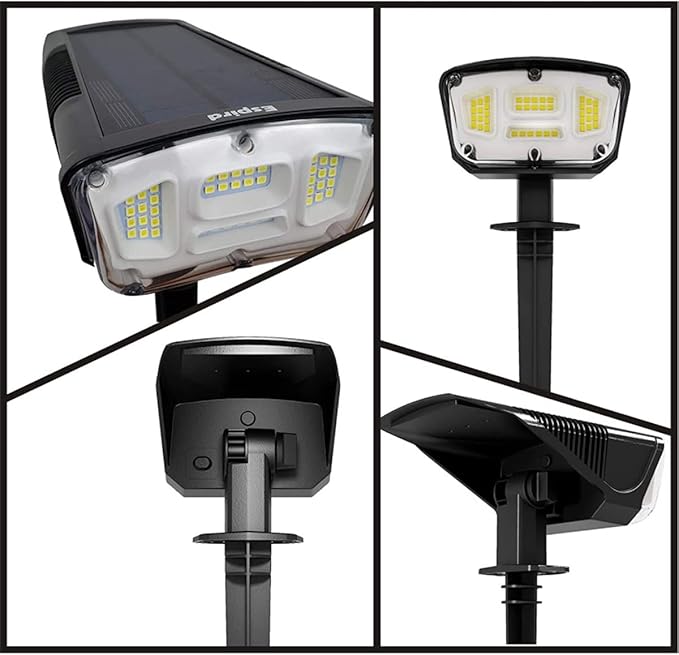 Solar Lights Outdoor GardenIP67 Waterproof 52LED Solar Spot Lights Outdoor 3Mode Solar Outdoor Lights 2 in 1 Solar Landscape Spotlights/Wall Lights Decorative for Pathway Yard Patio2 pcs