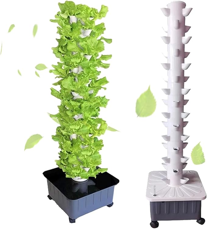 Tower Garden Hydroponic Growing SystemHydroponic Tower Growing System Indoor Hydroponic Growing System Vertical Growing Tower 45 Plant Spots