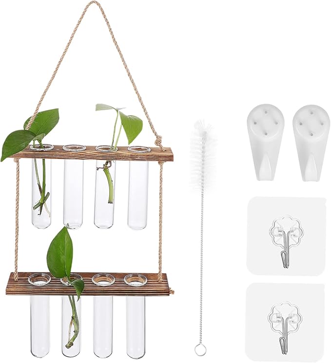 Wall Hanging Propagation Station Hydroponic Kit Plant Propagation Tubes for Home Decor