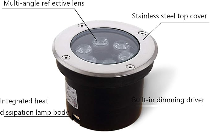 Waterproof 5W LED Underground Light Lamp AC85-265VAC Outdoor Garden Path Buried Yard Lamp Landscape Spot Lights (Green)