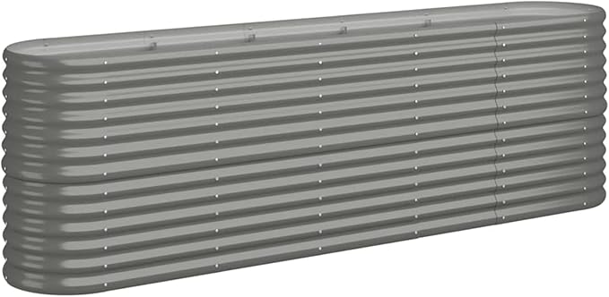 Garden Raised Bed Steel Planter Box with Ample Space for Vegetables Flowers Herbs Outdoor Gardening 88.2x15.7x26.8 in
