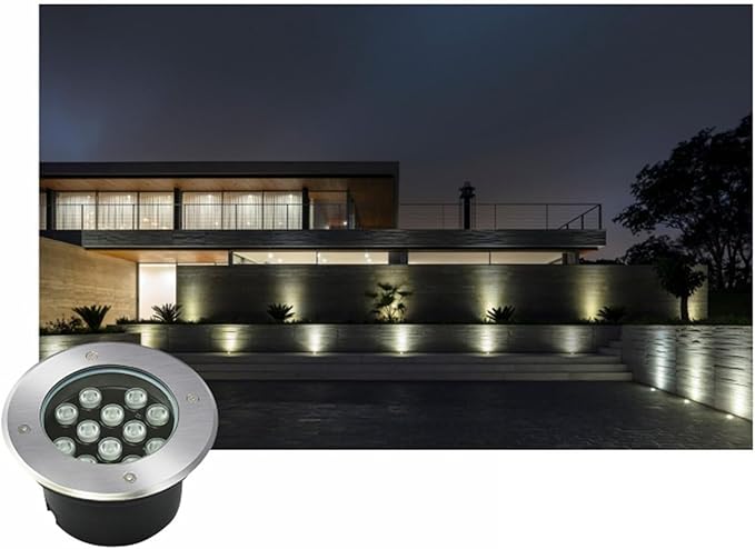 Underground Light LED - Ground Spotlights IP66 Waterproof Outdoor Recessed Spot Light 12V Landscape Lamp for Patio Pathway Yard Lawn Walkway Deck Buried Lights(Blue9W)