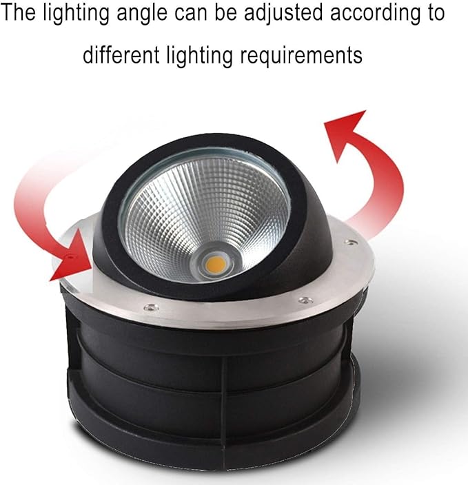 Adjustable IP67 Waterproof Recessed LED Outdoor Spotlight for Illuminating Palm Trees and Stone Walls