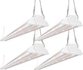 FREELICHT 4 Pack 4ft LED Grow Light 60W (350W Equivalent) Sunlike Full Spectrum Integrated Plant Light for Hydroponic Indoor Plant Seedling Veg and Flower Plug in with On/Off Switch